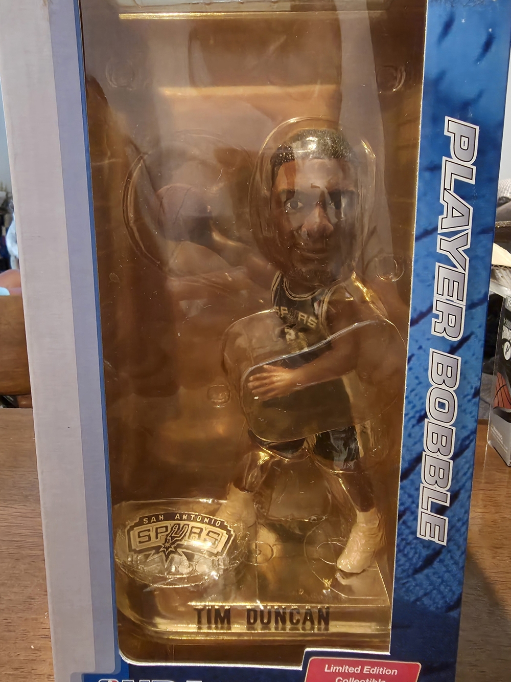 Tim Duncan-Forever Collectibles San Antonio Spurs Bobblehead - Black, Gold, Blue